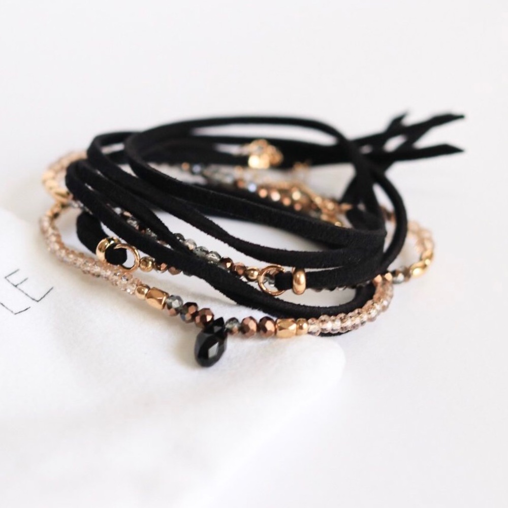 2 in 1 beaded charm bracelet